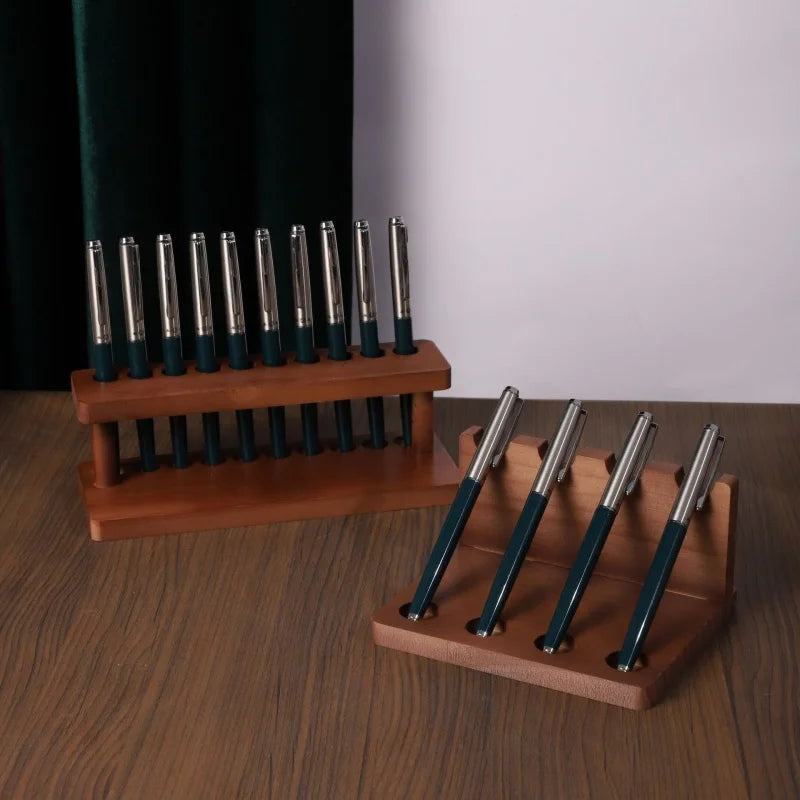 1PC Walnut Wood Multifunction Desk Organizer - Pen Holder, Phone Stand & Storage Solution for Office and School Movadek