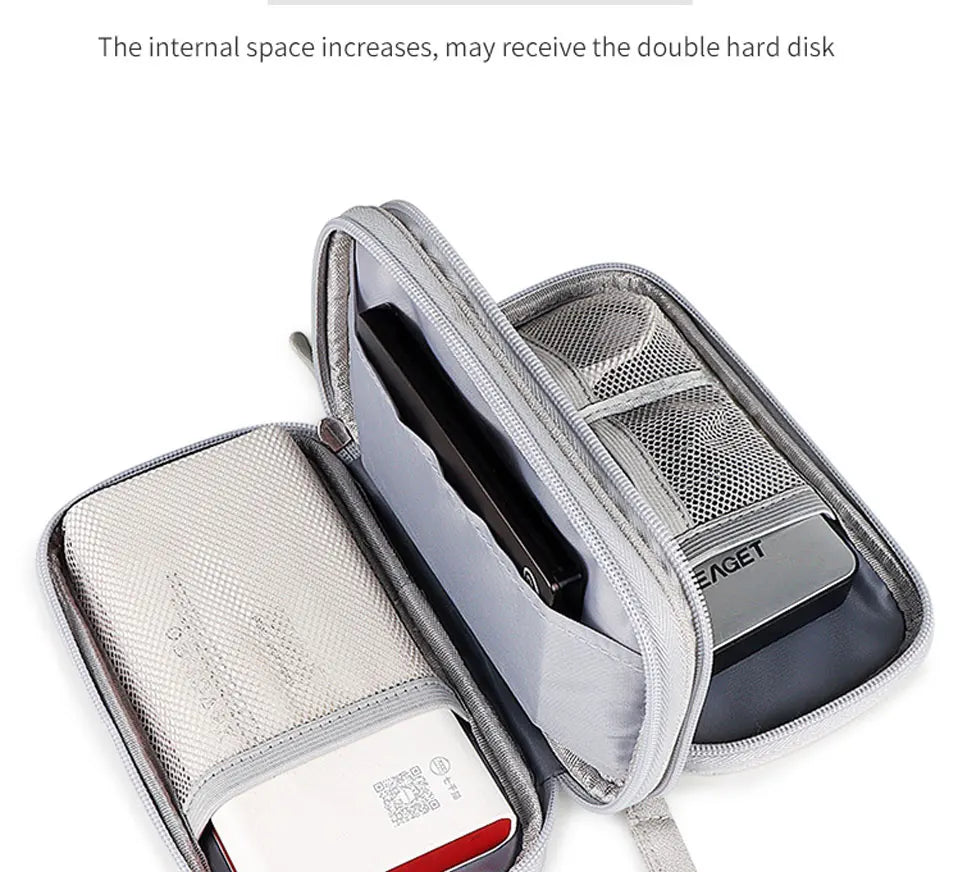 Waterproof Cable Organizer – Portable Travel Case for Chargers & USB Cables