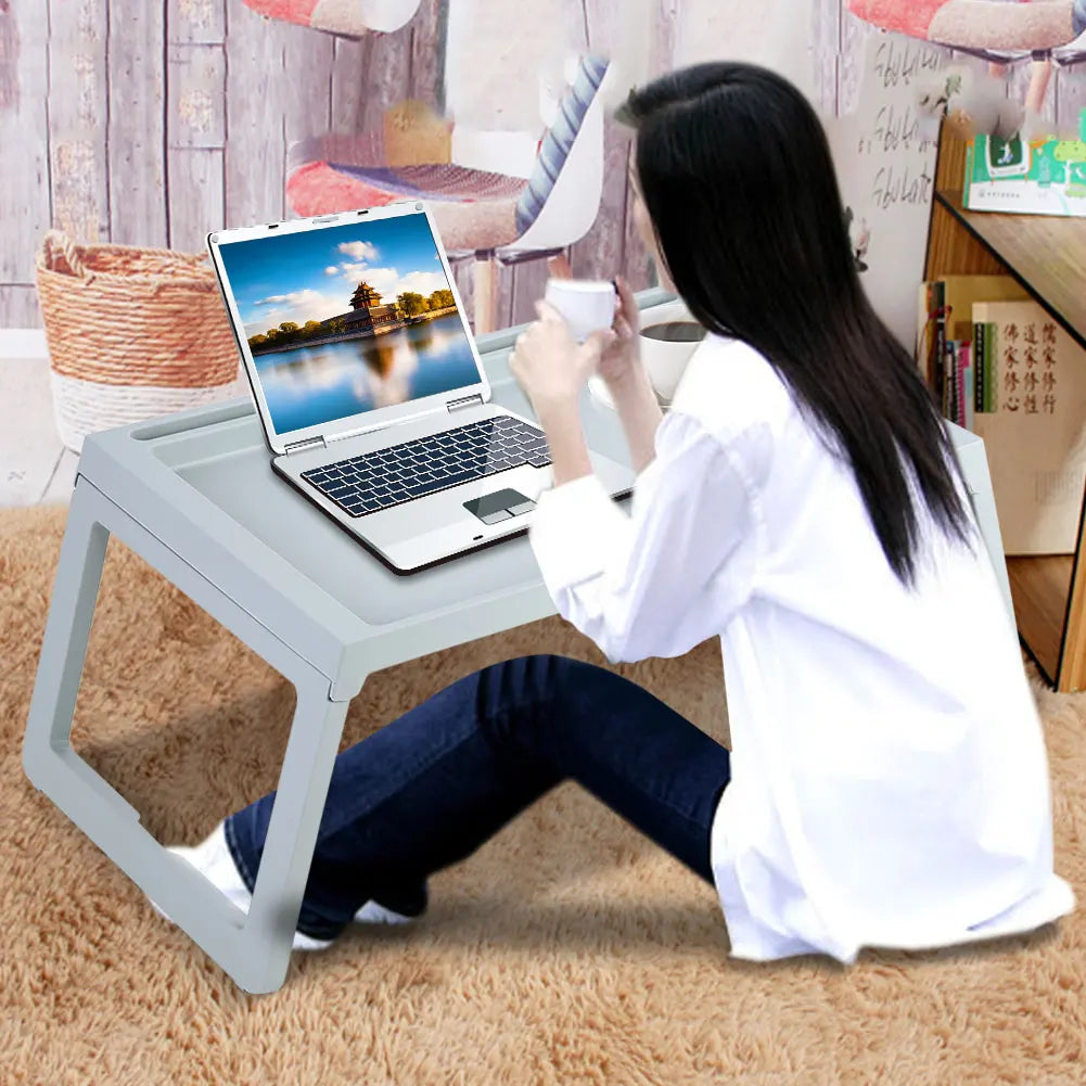 Foldable Bed Table – Portable Laptop Desk & Breakfast Tray