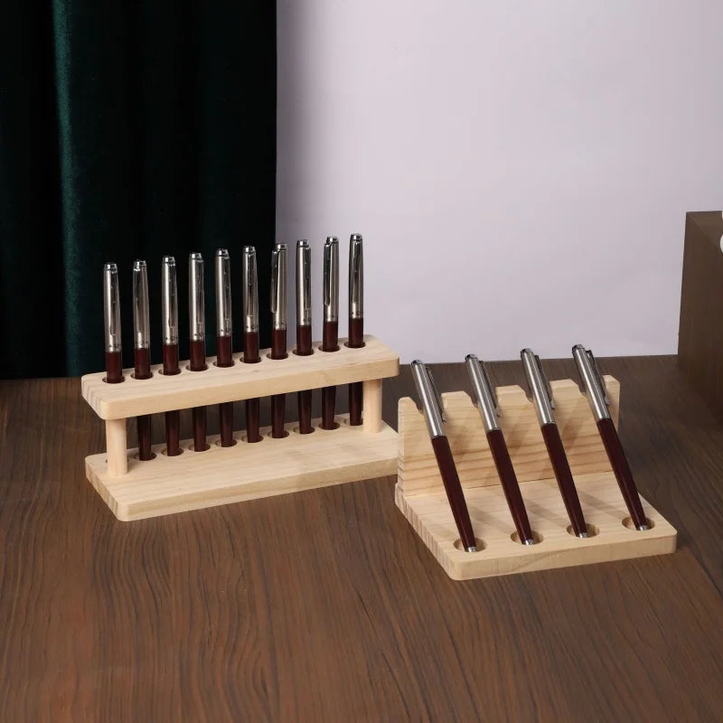 1PC Walnut Wood Multifunction Desk Organizer - Pen Holder, Phone Stand & Storage Solution for Office and School Movadek