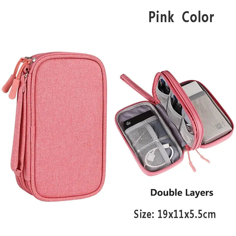 Waterproof Cable Organizer – Portable Travel Case for Chargers & USB Cables