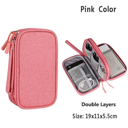 Waterproof Cable Organizer – Portable Travel Case for Chargers & USB Cables