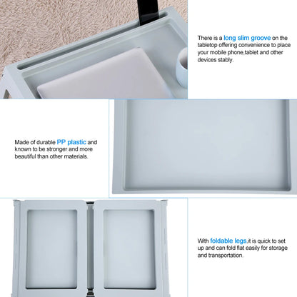 Foldable Bed Table – Portable Laptop Desk & Breakfast Tray