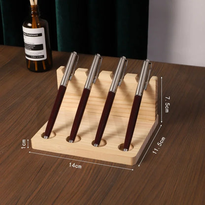 1PC Walnut Wood Multifunction Desk Organizer - Pen Holder, Phone Stand & Storage Solution for Office and School Movadek