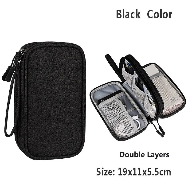 Waterproof Cable Organizer – Portable Travel Case for Chargers & USB Cables