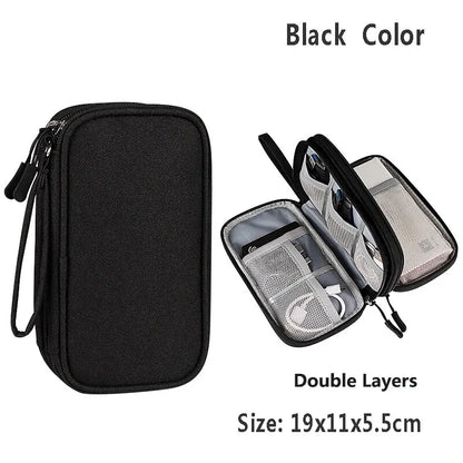 Waterproof Cable Organizer – Portable Travel Case for Chargers & USB Cables