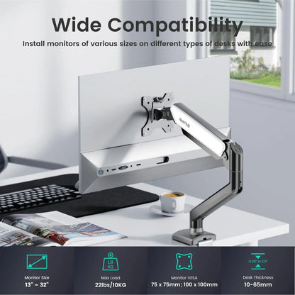NearHub MS-001 Monitor Arm – Flexible Single Screen Mount