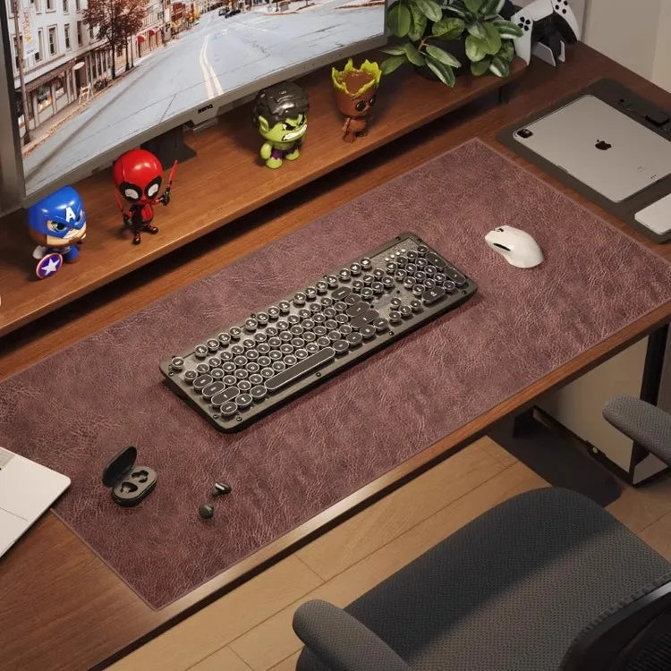 Retro Mousepad Mouse Pad Large Waterproof Non-slip PU Suede Desk Mat Computer Keyboard Desk Pad Mouse Mats Gaming Accessories Movadek
