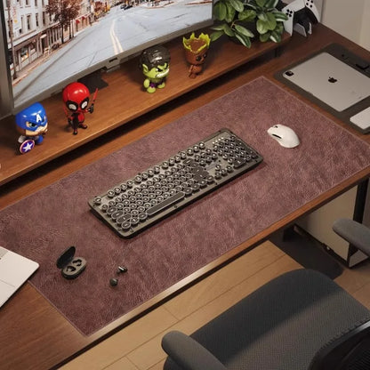 Retro Mousepad Mouse Pad Large Waterproof Non-slip PU Suede Desk Mat Computer Keyboard Desk Pad Mouse Mats Gaming Accessories Movadek