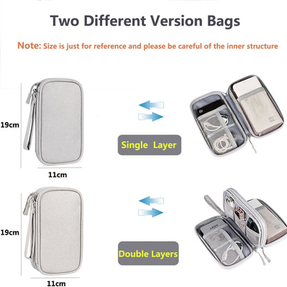 Waterproof Cable Organizer – Portable Travel Case for Chargers & USB Cables