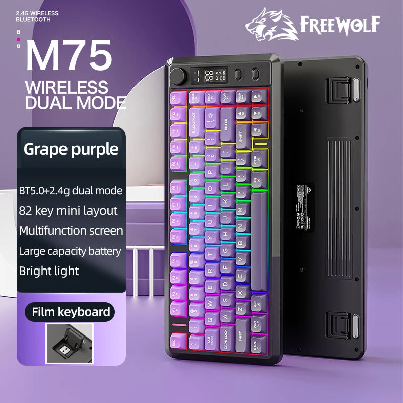 FREEWOLF M75 Wireless Keyboard