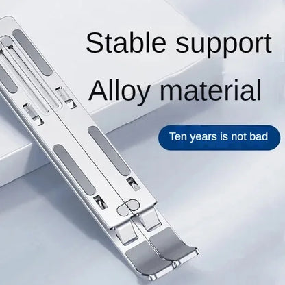 Adjustable Aluminum Laptop Stand – Foldable, Portable, Non-Slip Holder