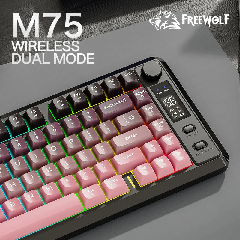 FREEWOLF M75 Wireless Keyboard