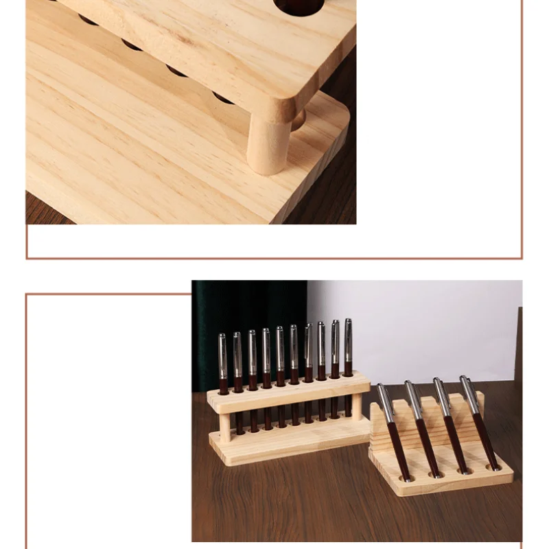 1PC Walnut Wood Multifunction Desk Organizer - Pen Holder, Phone Stand & Storage Solution for Office and School Movadek