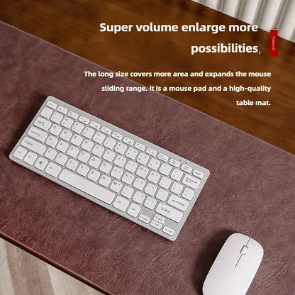 Retro Large Waterproof Mouse Pad – Non-Slip PU Suede Desk Mat