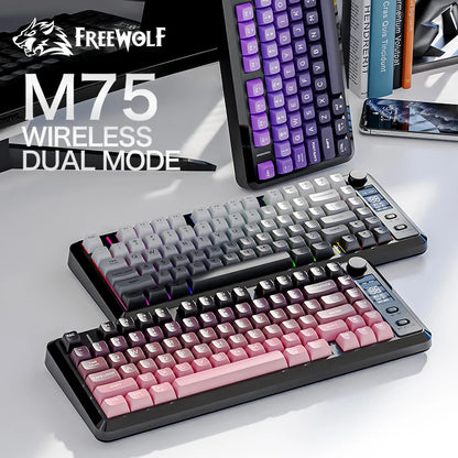 FREEWOLF M75 Wireless Keyboard