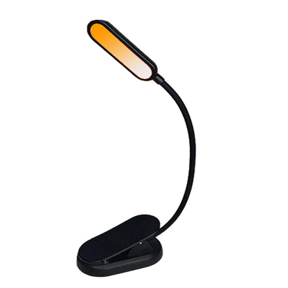 Amber Clip-On Book Light – USB Type-C Rechargeable, Blue Light Block