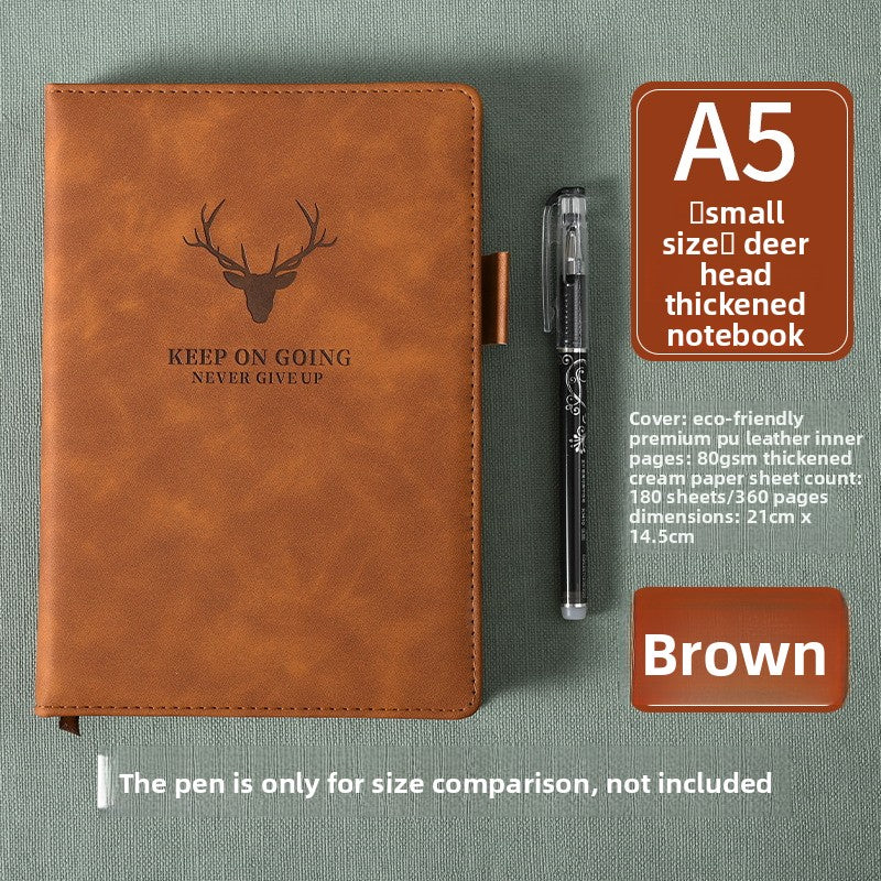 Thick leather-bound notepad Movadek