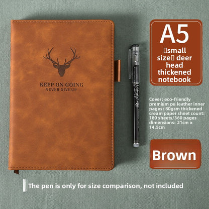 Thick leather-bound notepad Movadek