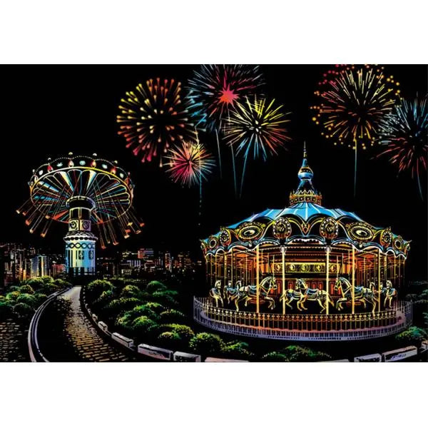 Peinture à Gratter Parc à Thème — Kit Créatif A3 avec stylet