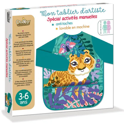 Mon Tablier d'Artiste Enfant Tigre — Activités Manuelles & Peinture (3-6 ans)